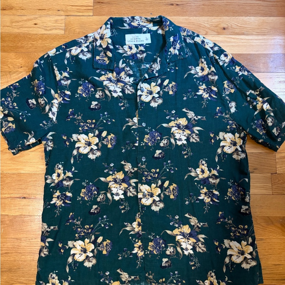 Abercrombie & Fitch Dark Green Floral Shirt